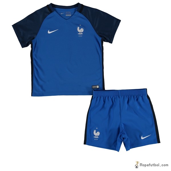 Camiseta Francia Replica Primera Ropa Niños 2016 Azul